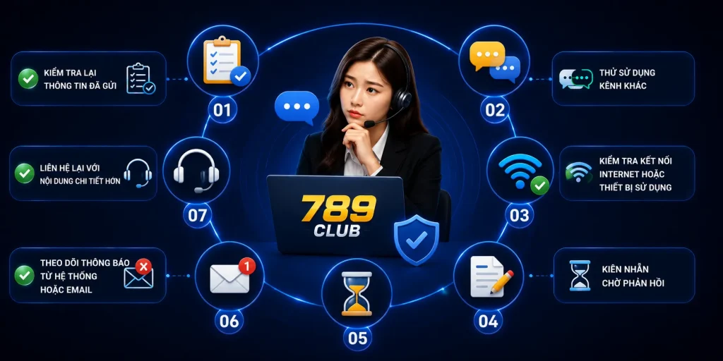 Cách xử lý khi liên hệ 789CLUB không thành công