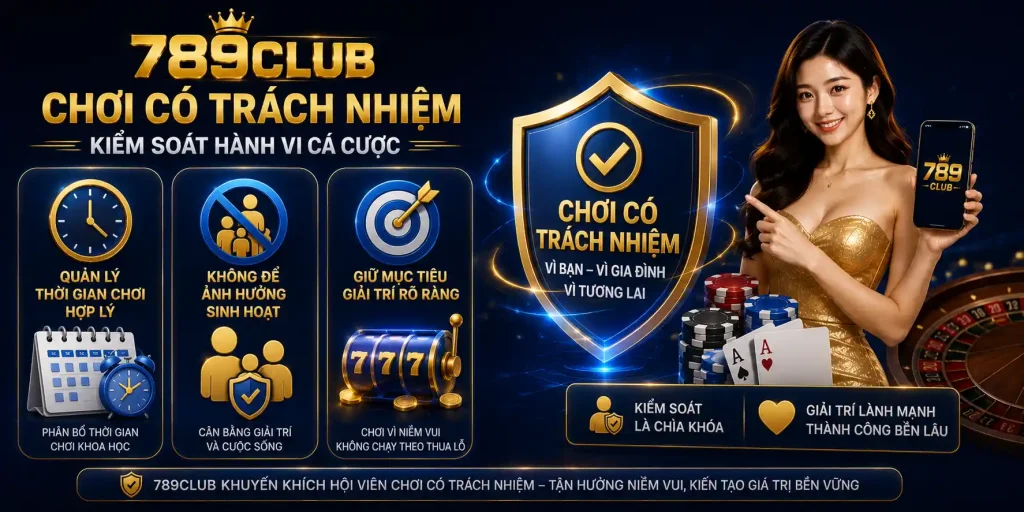 Chơi có trách nhiệm 789CLUB với kiểm soát hành vi cá cược