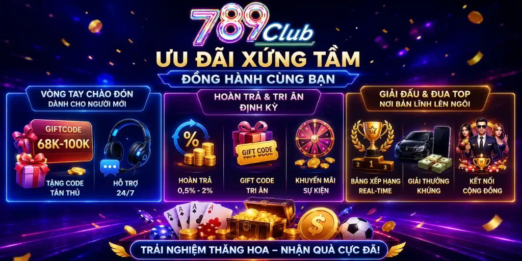 Hệ Thống Ưu Đãi 789Club tôi ưu theo cấp độ